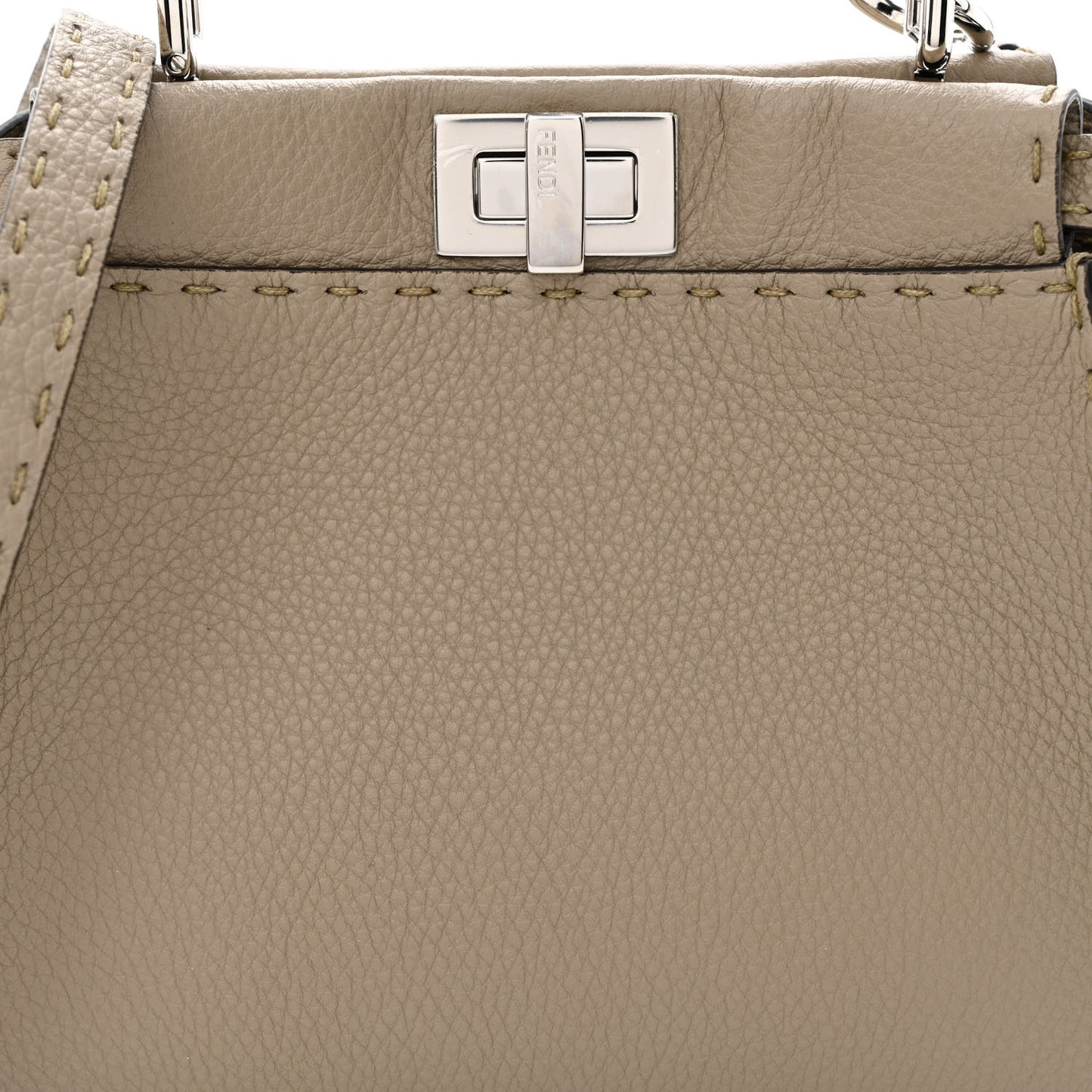 Cuoio Romano Snakeskin Selleria Mini Peekaboo Iconic Satchel Corda White