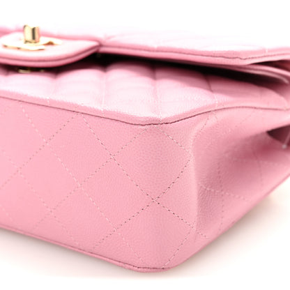 Chanel Caviar Quilted Small Double Flap Pink 10 of 10