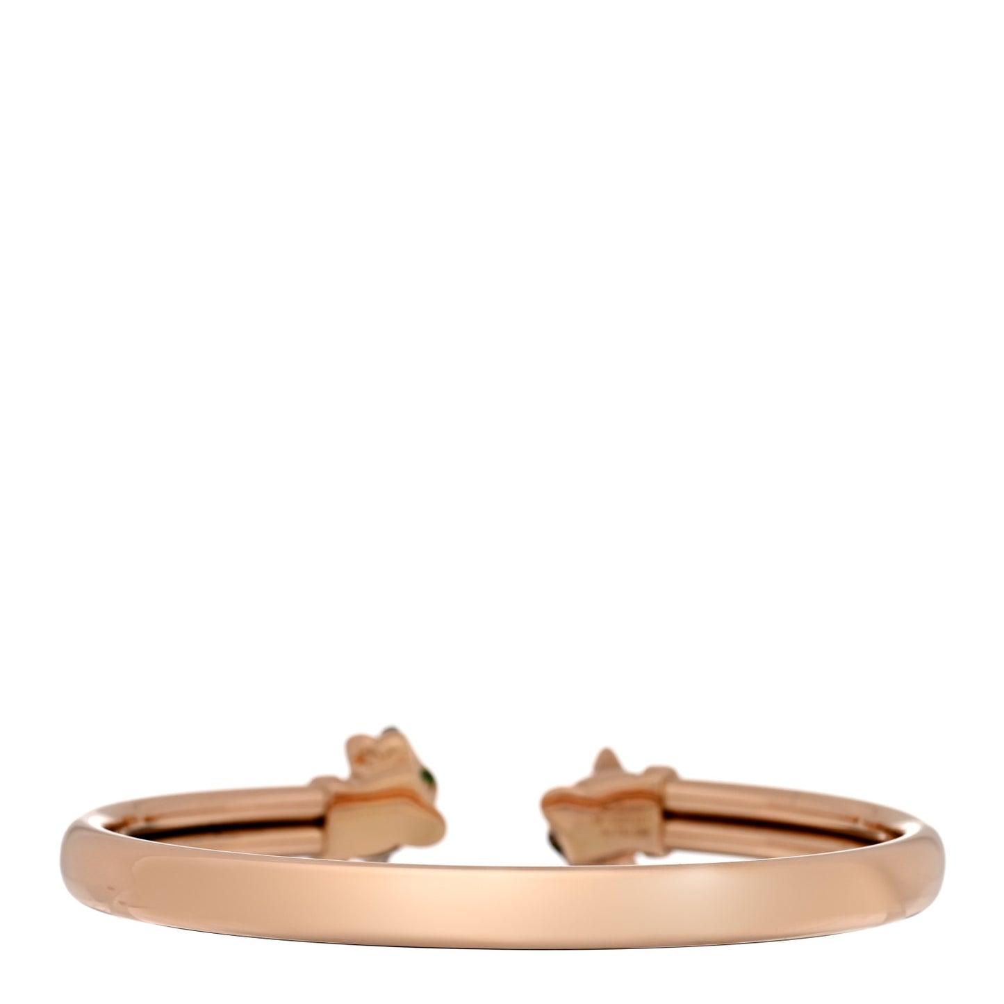 18K Pink Gold Tsavorite Garnet Onyx Panthere De Cartier Cuff Bracelet 18