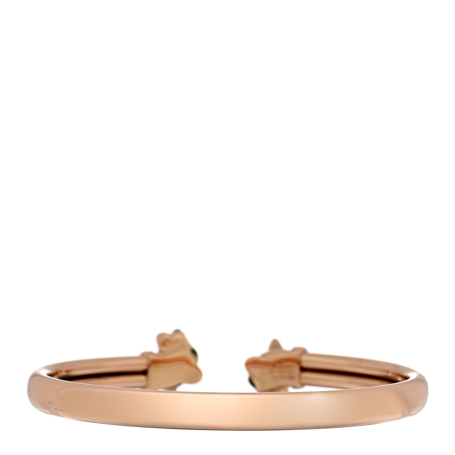 Cartier 18K Pink Gold Tsavorite Garnet Onyx Panthere De Cartier Cuff Bracelet 18 2 of 4