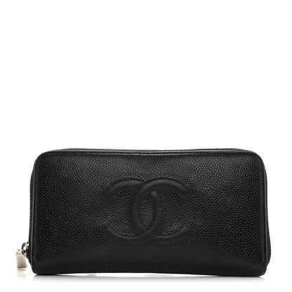 Chanel Caviar Large Timeless CC Zip Around Wallet Black 1 of 24