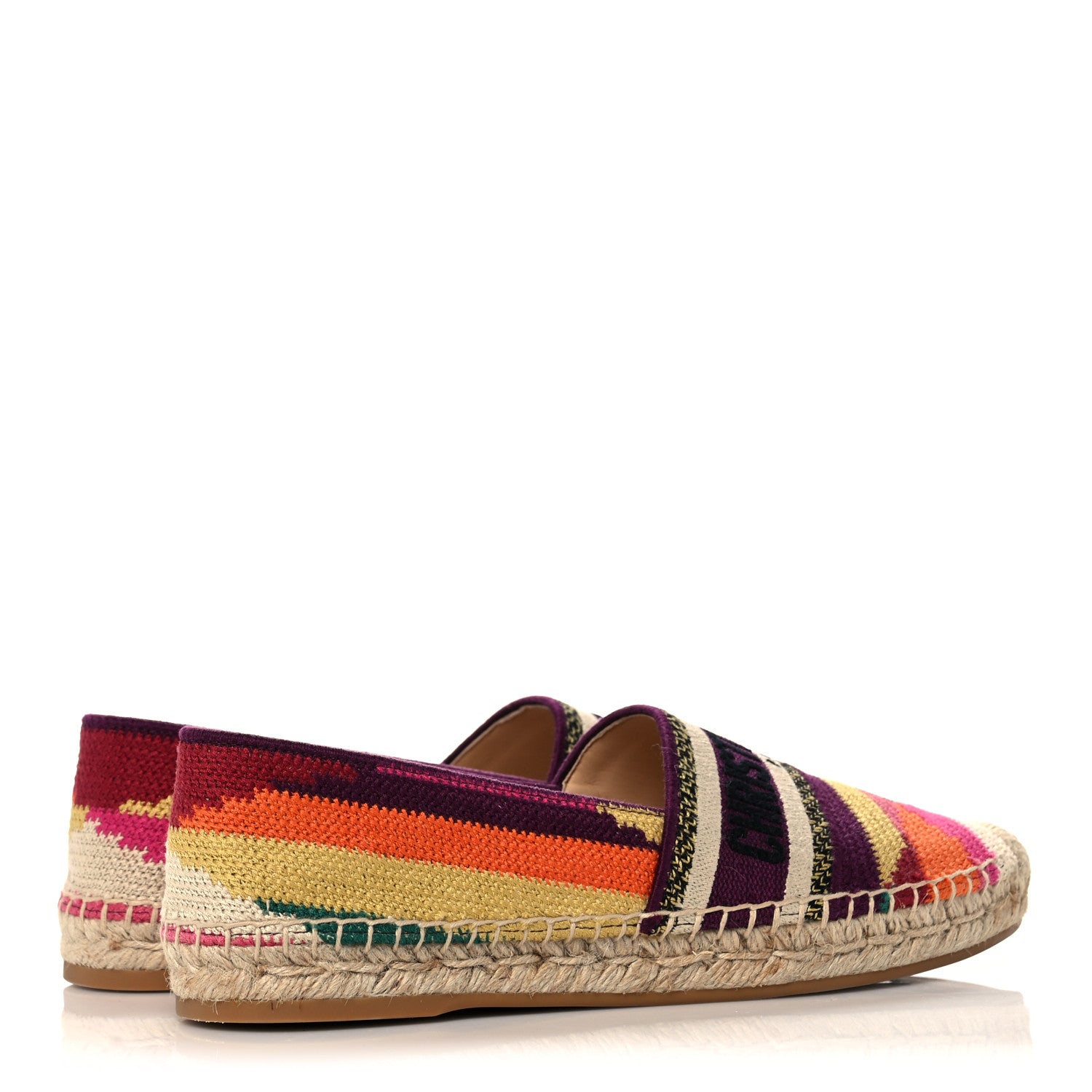 Christian Dior Cotton Embroidered Patchwork Granville Espadrille 39 Multicolor 4 of 9