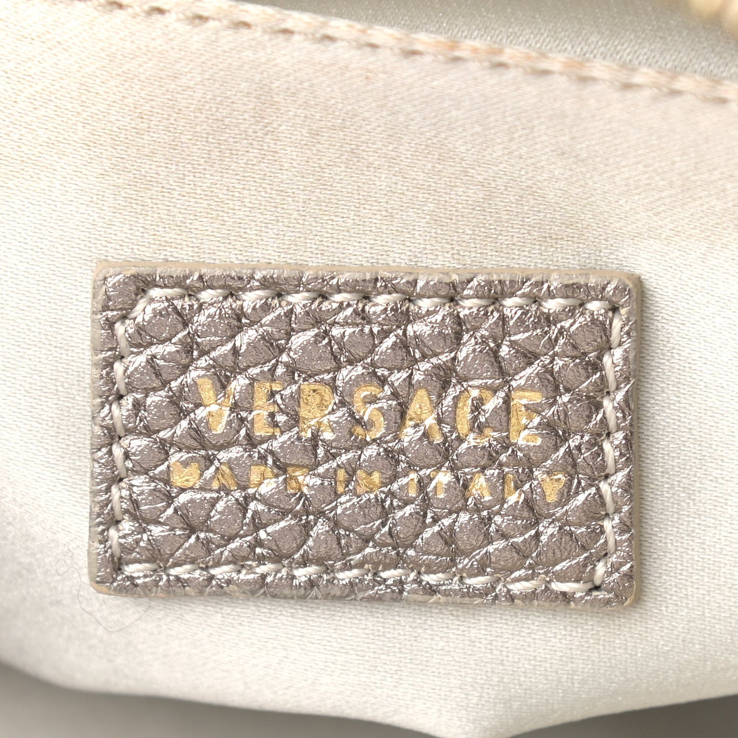 Calfskin Nylon Madonna Satchel Gold