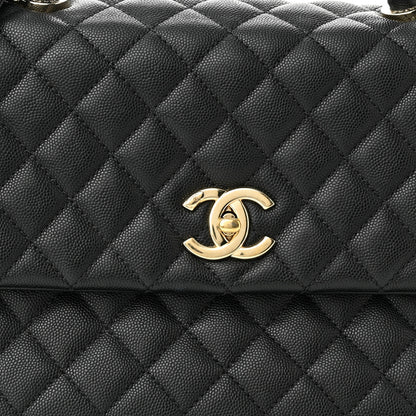 Chanel Caviar Quilted Medium Coco Handle Flap Black 7 of 11
