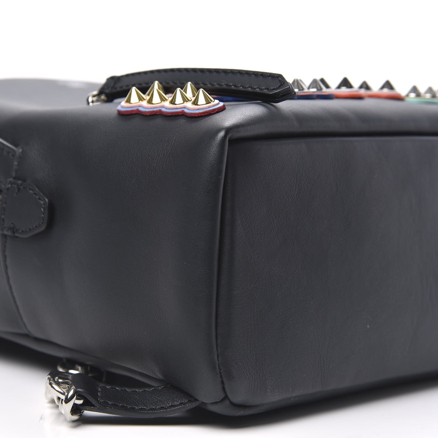 Vitello Century Fun Fair Metal Studded Mini Backpack Black Multicolor