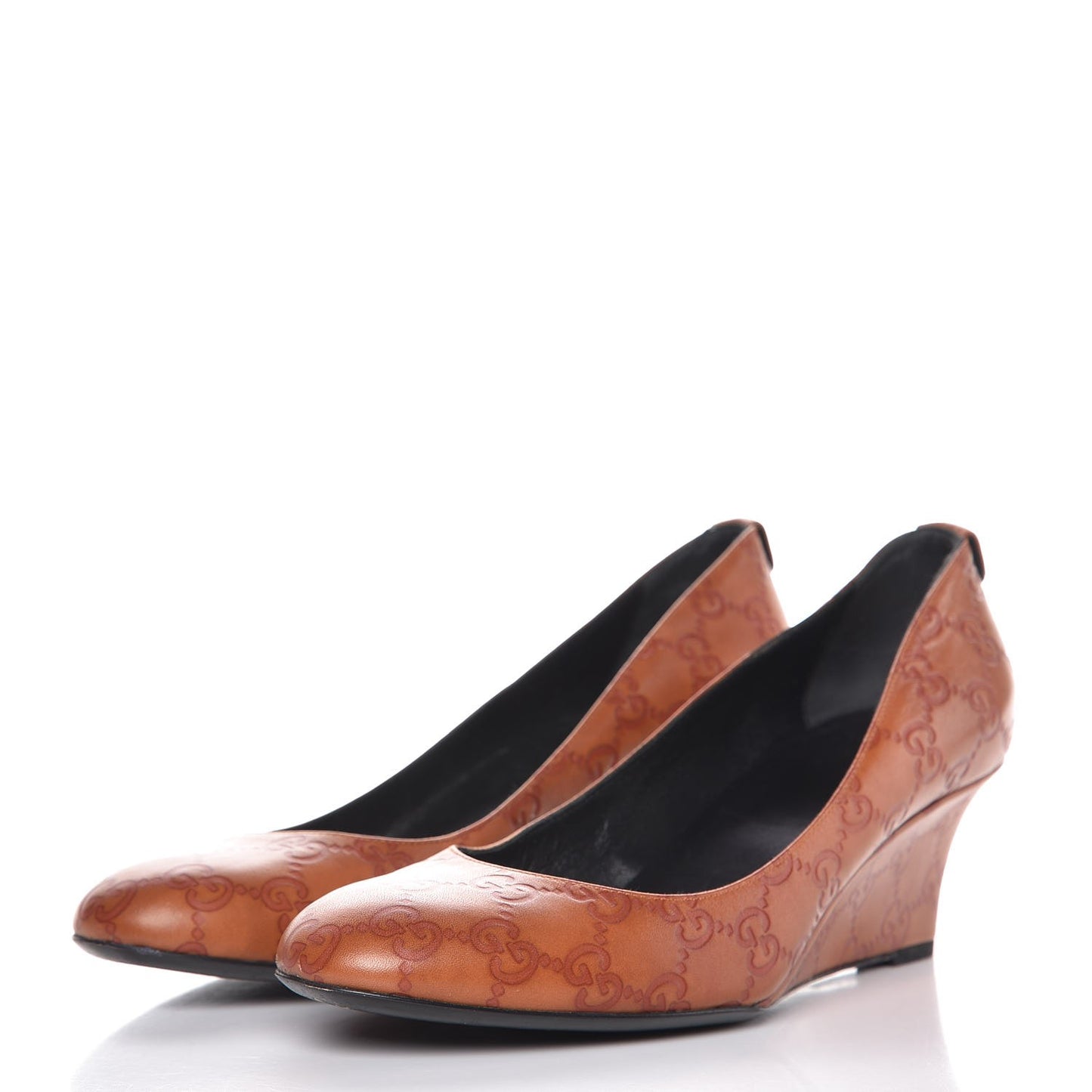 Guccissima Wedge Pumps 39 Brown