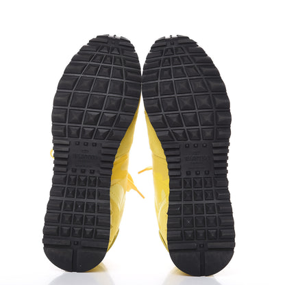 Valentino Garavani Nappa Suede Camouflage Womens Rockrunner Sneakers 37 Naples Yellow 5 of 9