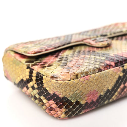 Chanel Python Extra Mini Rectangular Flap Pink 9 of 13