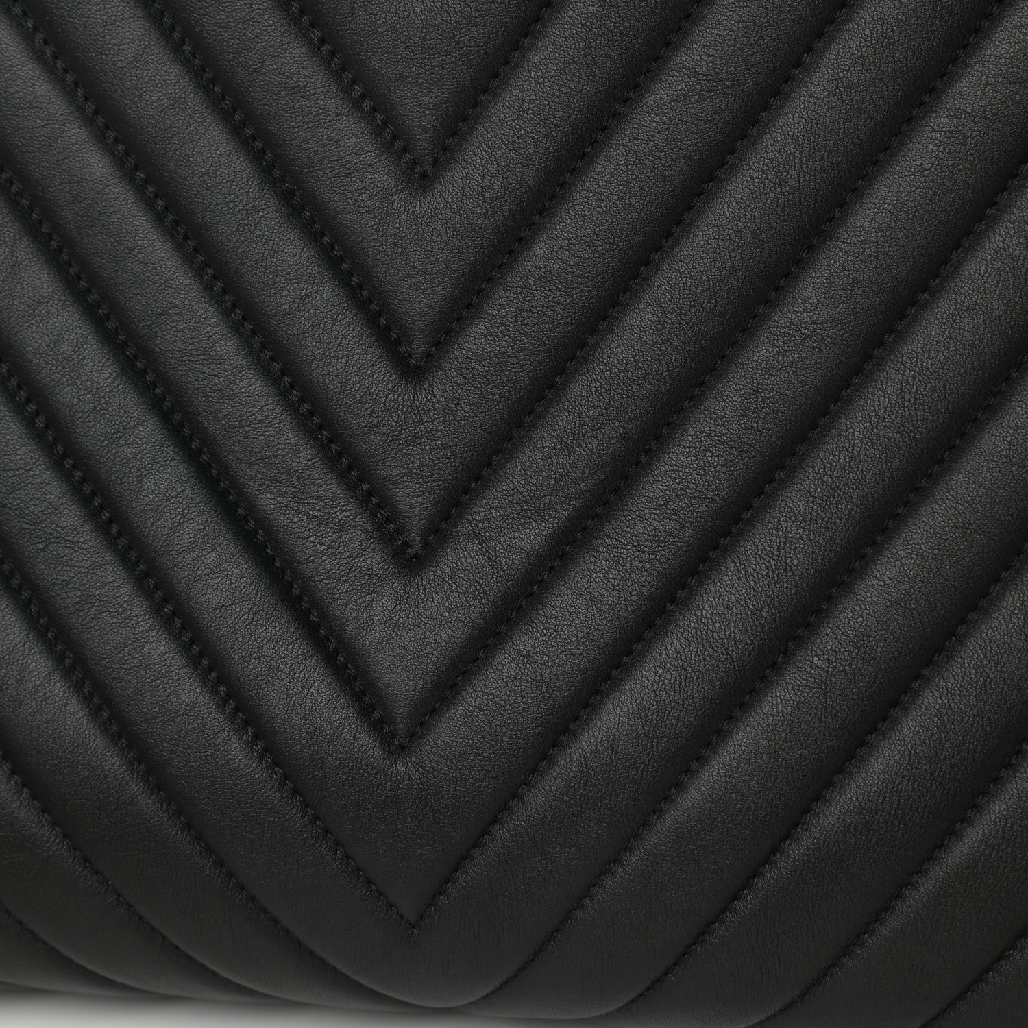 Chanel Calfskin Chevron Quilted Boy Shopping Tote Black 13 of 15
