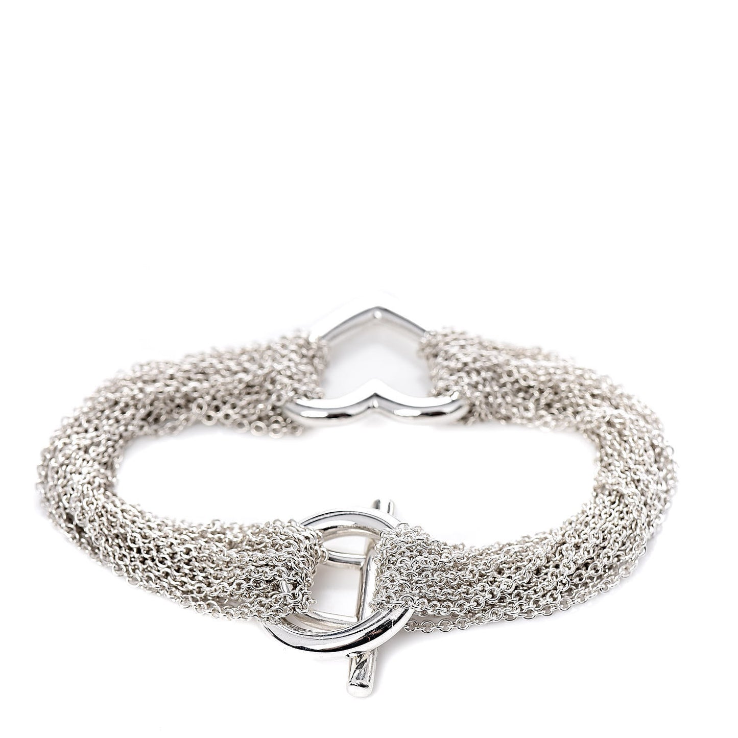 Sterling Silver Heart Mesh Bracelet