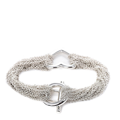 Tiffany Sterling Silver Heart Mesh Bracelet 3 of 4