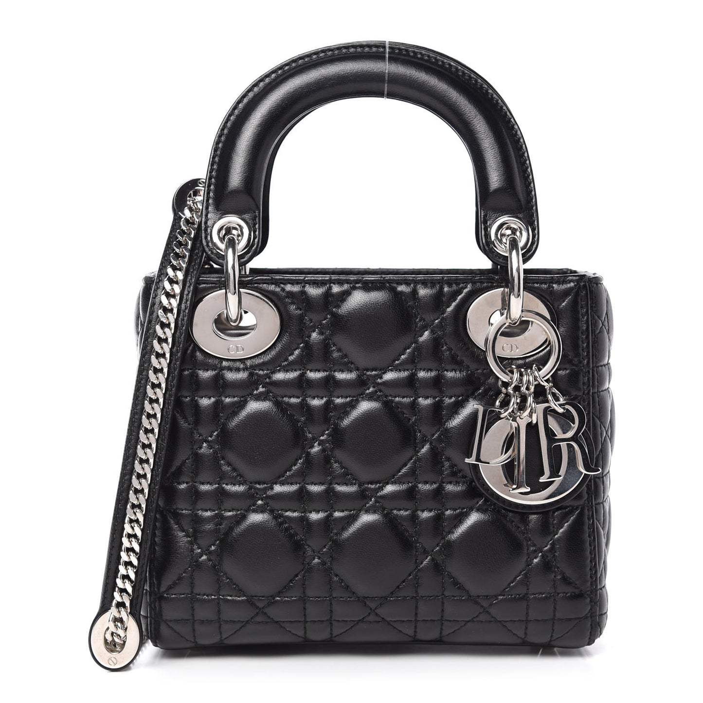 Lambskin Cannage Mini Lady Dior Black