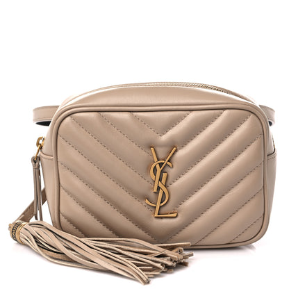 Saint Laurent Calfskin Matelasse Monogram Lou Belt Bag Dark Beige 1 of 10