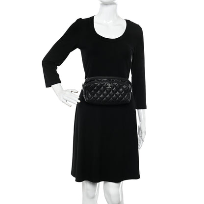 Chanel Calfskin Quilted Waist Bag Black 2 of 11