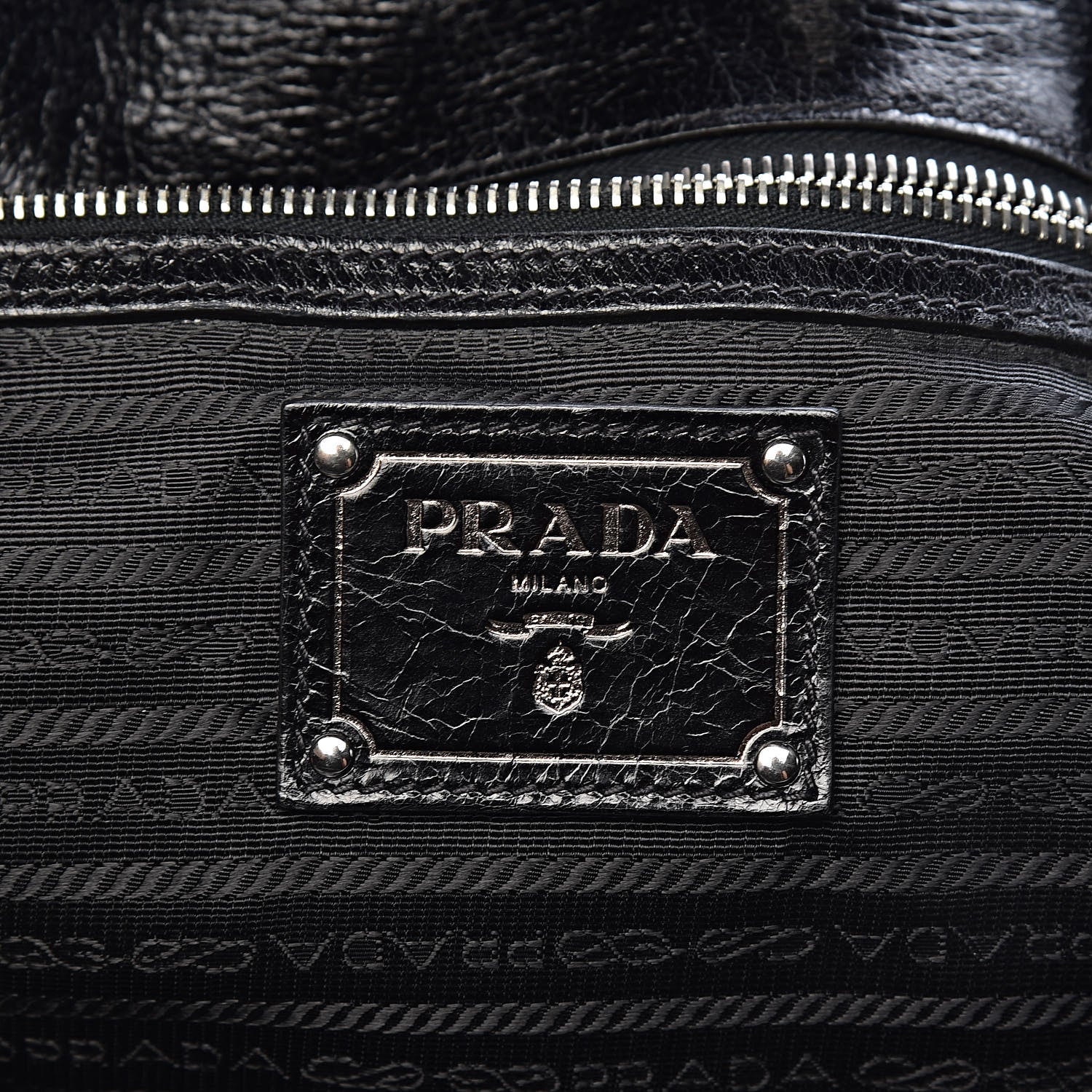 Prada Tessuto Nylon Vitello Shopping Tote Antracite 6 of 13