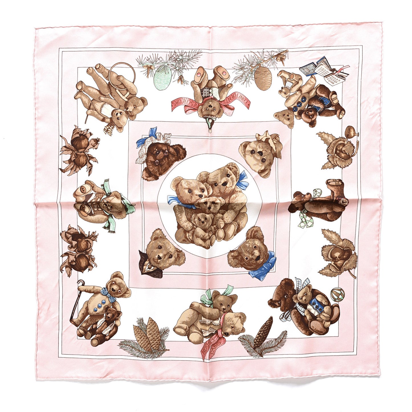 Silk Confident Des Coeurs Pocket Square Scarf