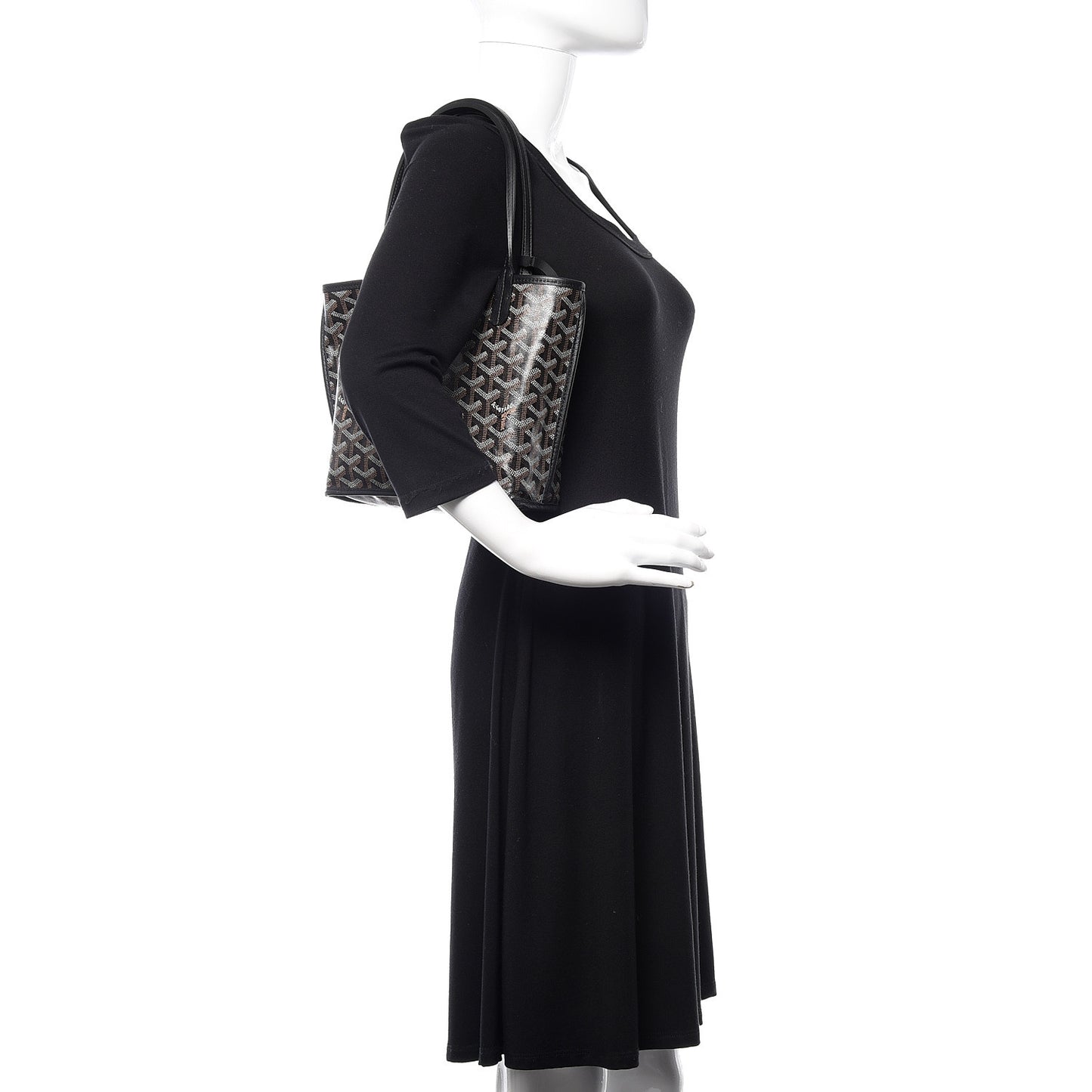 Goyardine Reversible Mini Anjou Black