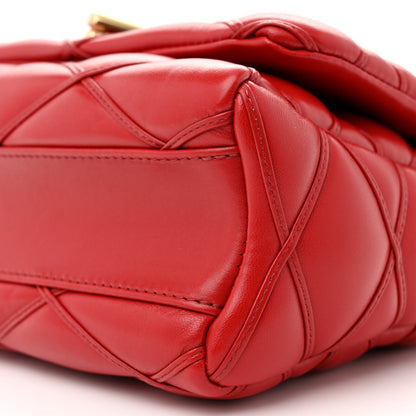 Louis Vuitton Lambskin Malletage Top Handle GO-14 MM Rouge 9 of 9