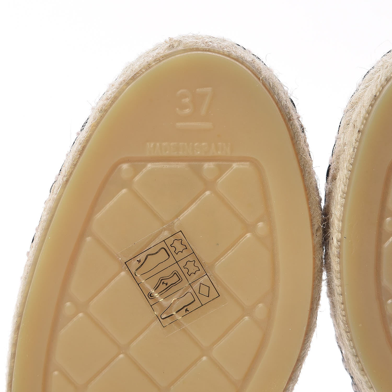 Chanel Lambskin CC Espadrilles 37 Black 6 of 10