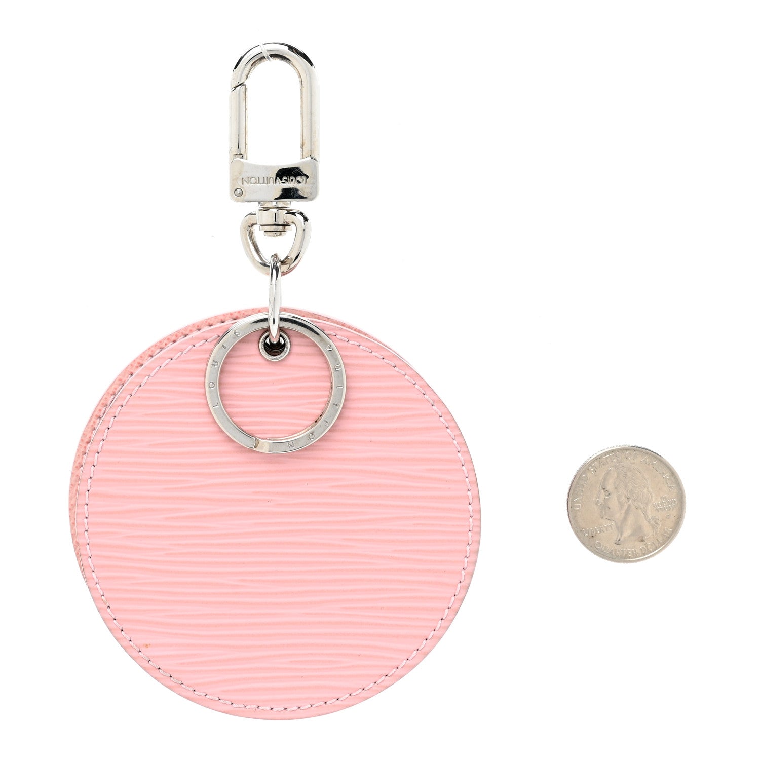Louis Vuitton Epi Mirror Bag Charm Key Holder Rose Ballerine 2 of 5