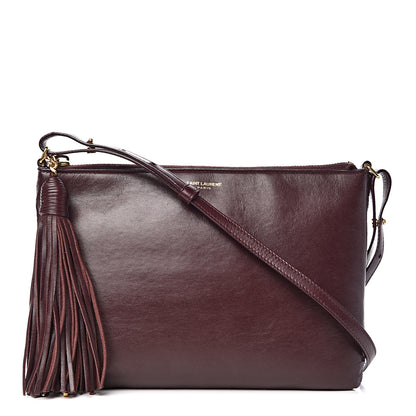Saint Laurent Calfskin Teen Monogram Crossbody Bag Bordeaux 1 of 10