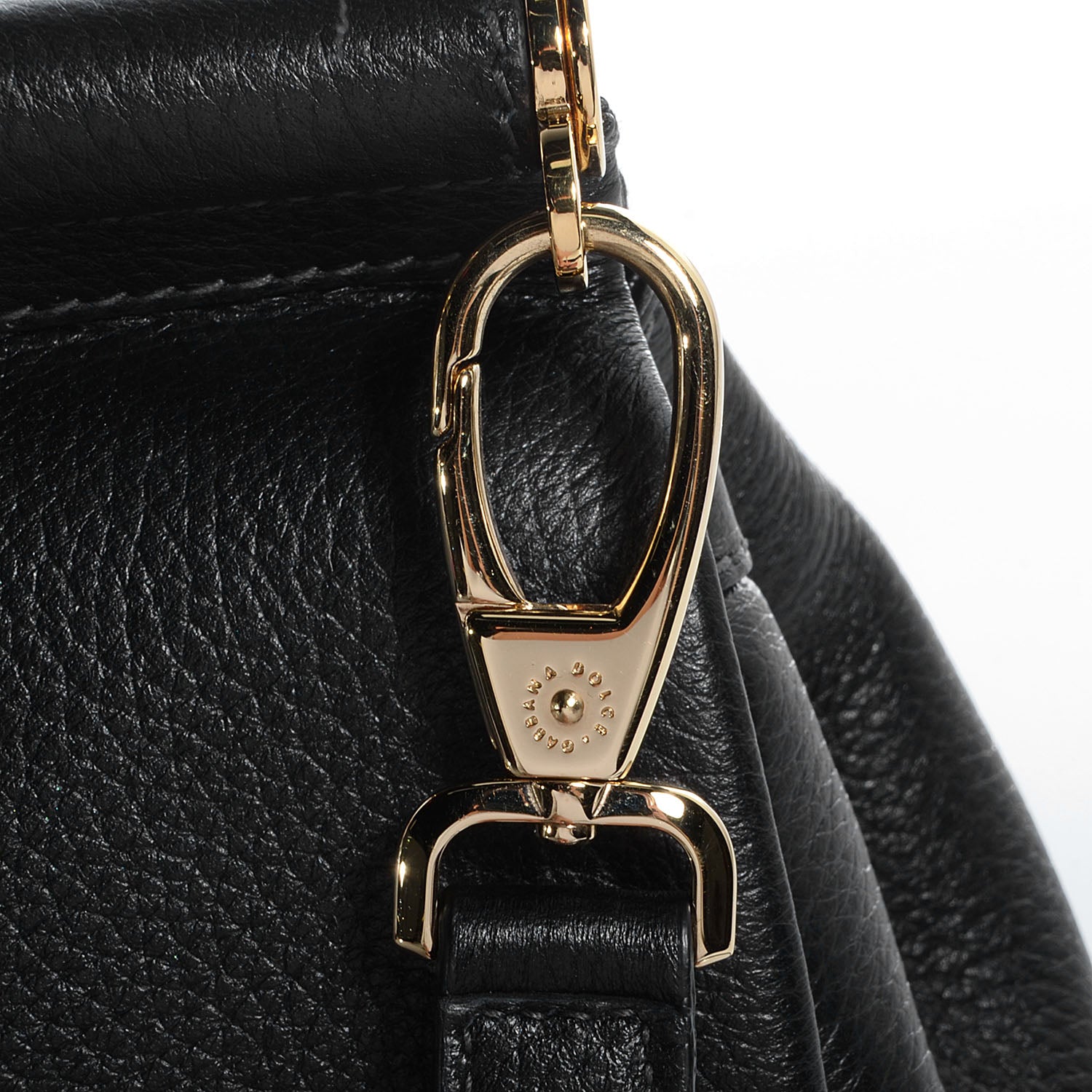 Dolce & Gabbana Grained Deerskin Medium Miss Sicily Satchel Black 8 of 10