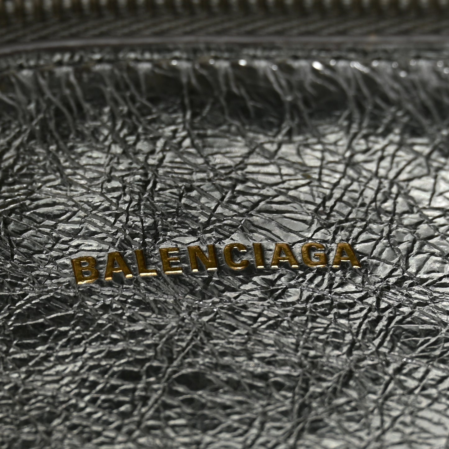 Metallic Calfskin Papier Mini A4 Tote Silver