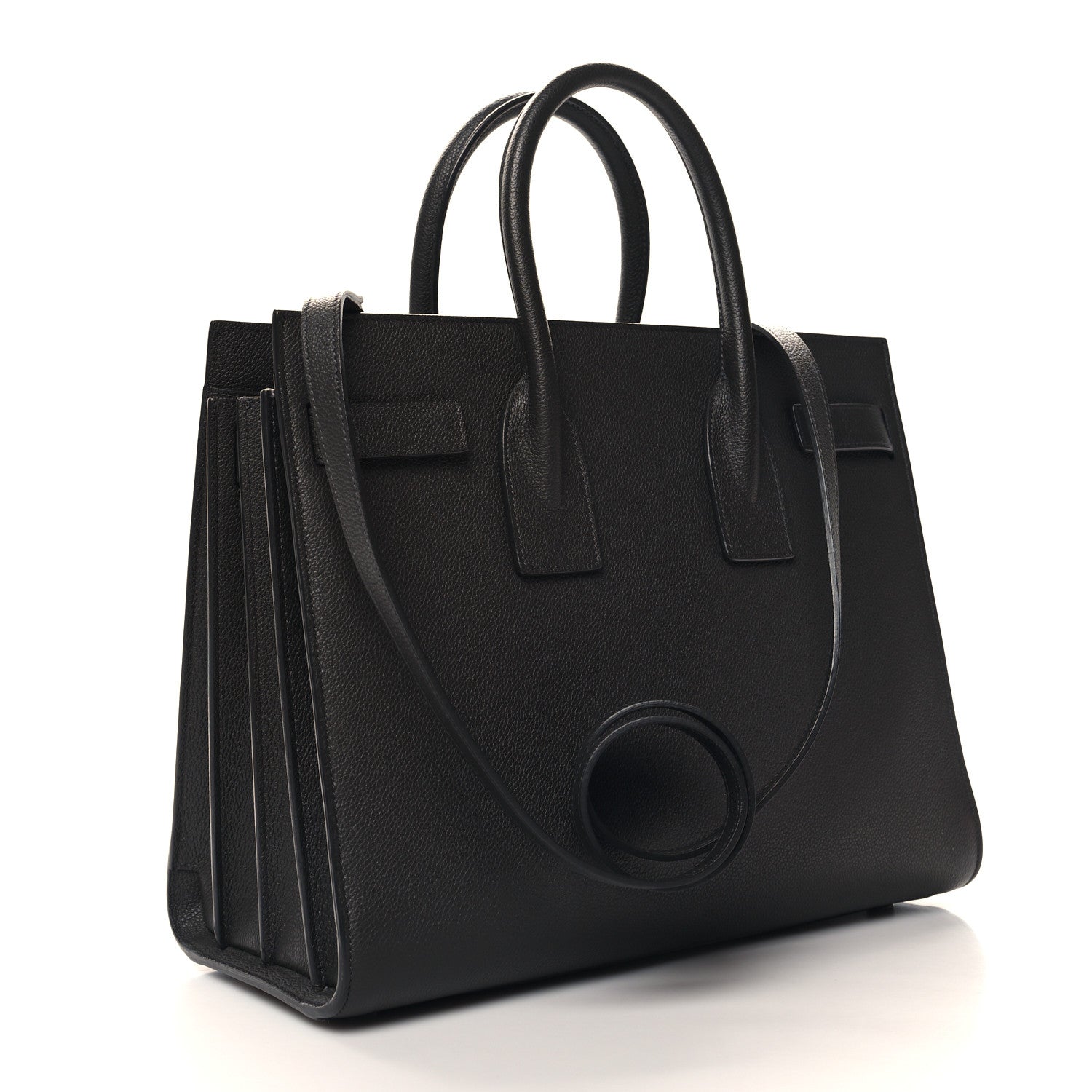 Saint Laurent Grained Calfskin Small Sac De Jour Fog 3 of 11