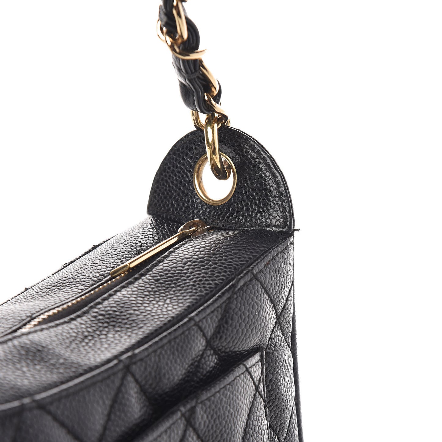 Caviar Quilted Hobo Black