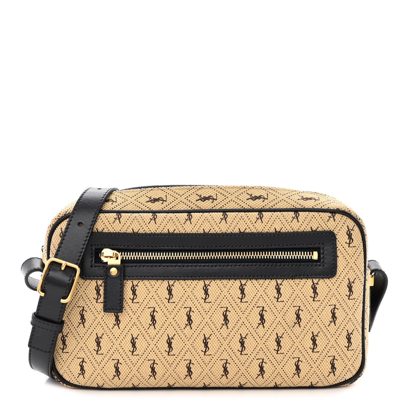 Canvas Monogram All Over Camera Bag Beige