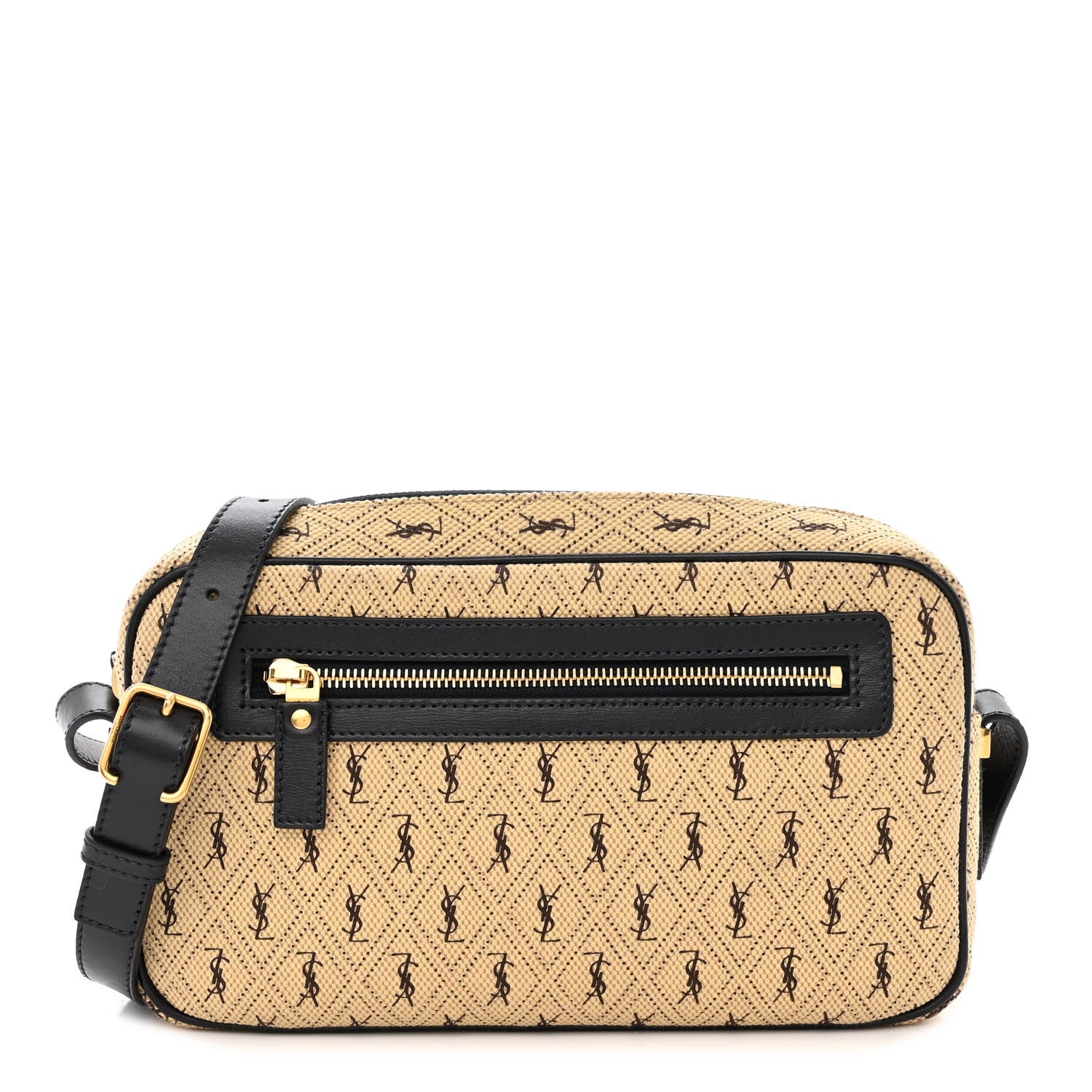 Saint Laurent Canvas Monogram All Over Camera Bag Beige 1 of 12