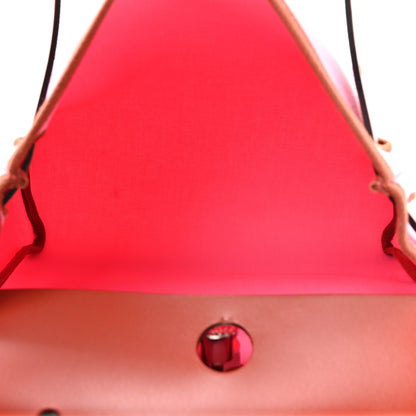 Hermes Military Toile Vache Hunter Herbag Zip Retourne PM 31 Bubblegum 6 of 13