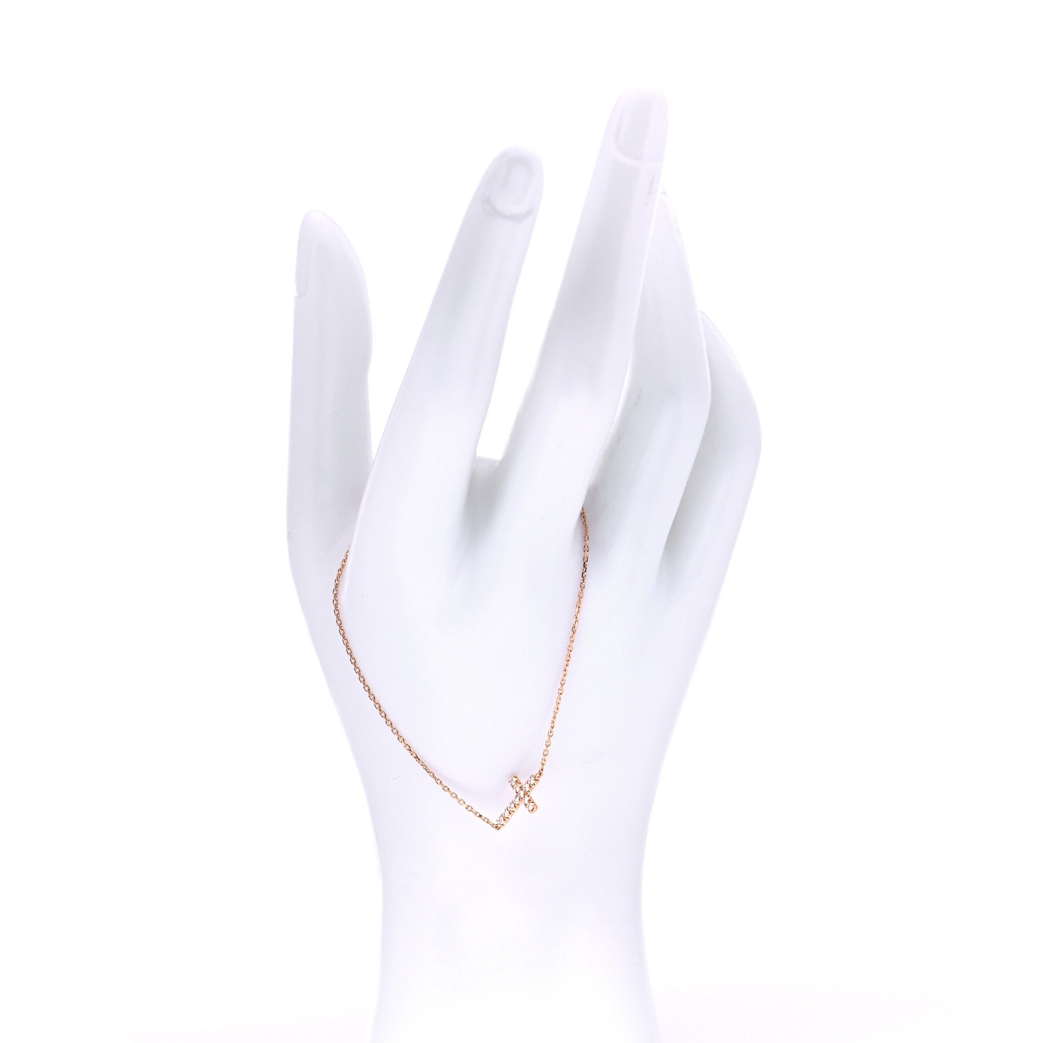 Cartier 18K Pink Gold Diamond Symbols Cross Bracelet 2 of 7