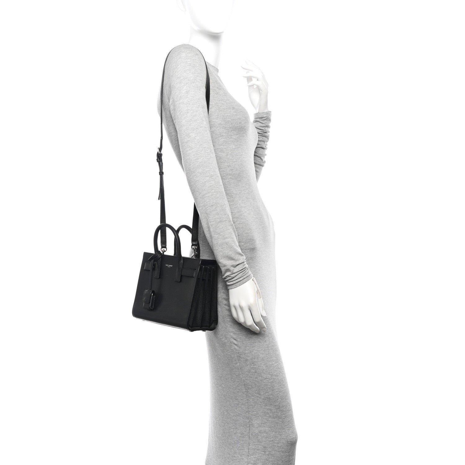 Saint Laurent Grained Calfskin Nano Sac De Jour Black 2 of 12