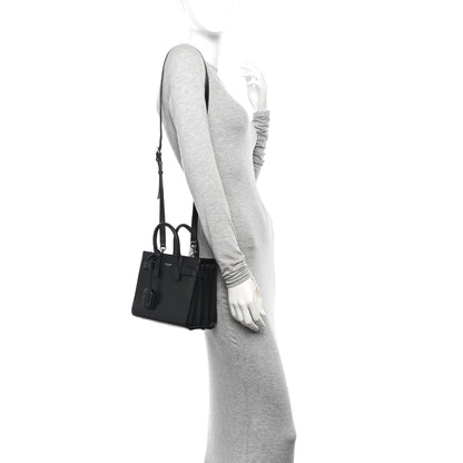 Saint Laurent Grained Calfskin Nano Sac De Jour Black 2 of 12