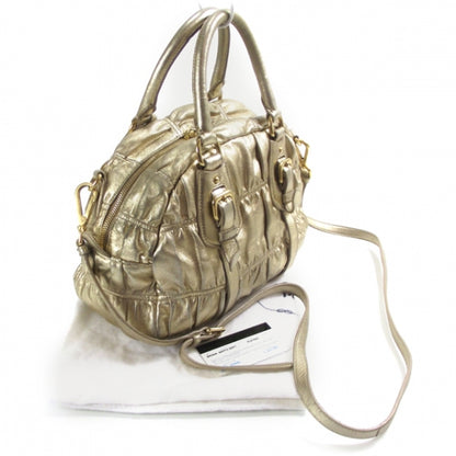 Prada Nappa Gaufre Dome Satchel Platino 3 of 12