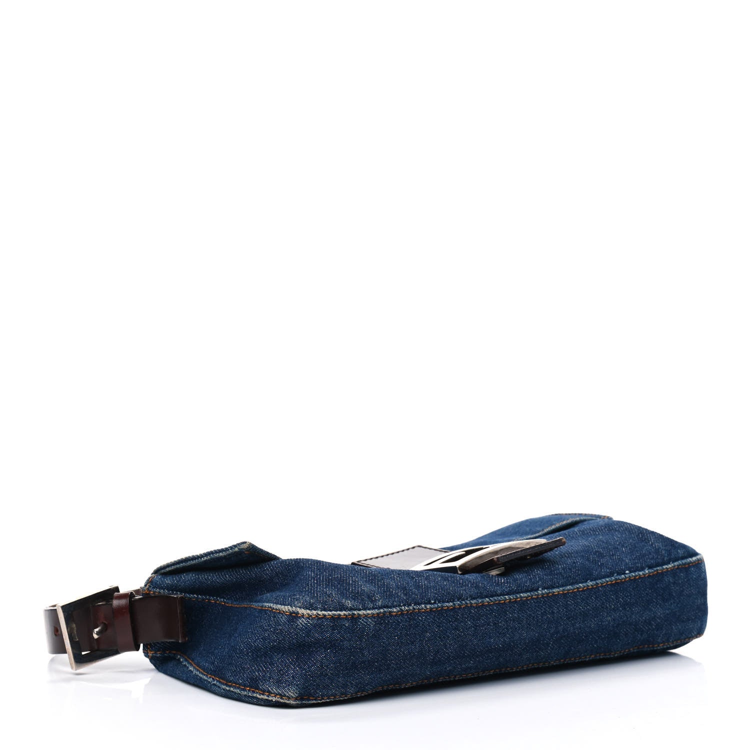 Fendi Denim Baguette Blue 3 of 11