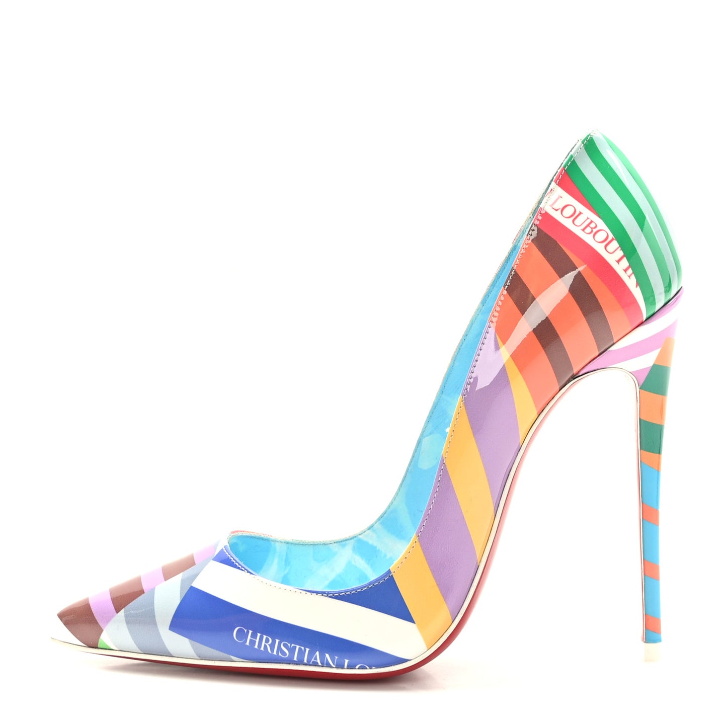 Patent Striped Grand Bain Swimming Pool So Kate120 Pumps 36 Multicolor