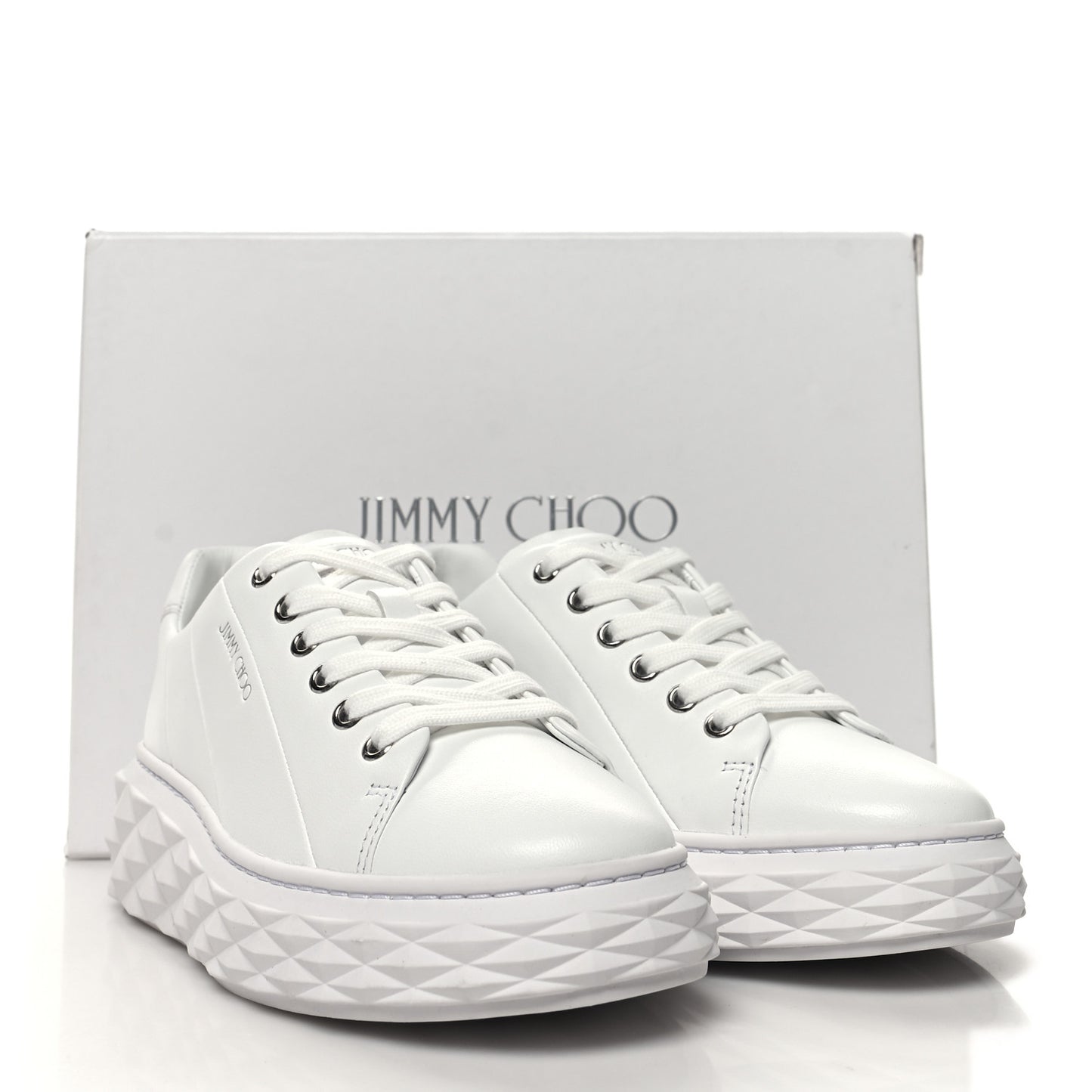 Nappa Diamond Light Platform Sneakers 35.5 White