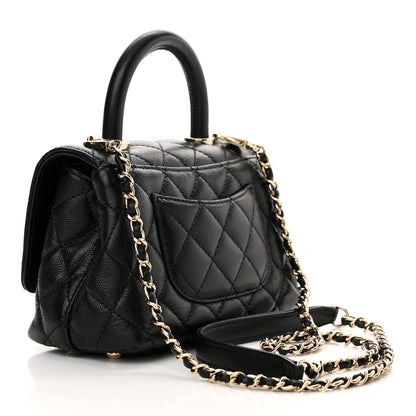 Chanel Caviar Quilted Extra Mini Coco Handle Flap Black 3 of 10