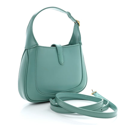 Gucci Boarded Dyana Lux Calfskin Mini Jackie 1961 Hobo Dusty Azure 3 of 14