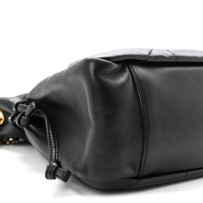Saint Laurent Lambskin Matelasse Monogram Medium Jamie Shoulder Pouch Bag Black 8 of 9