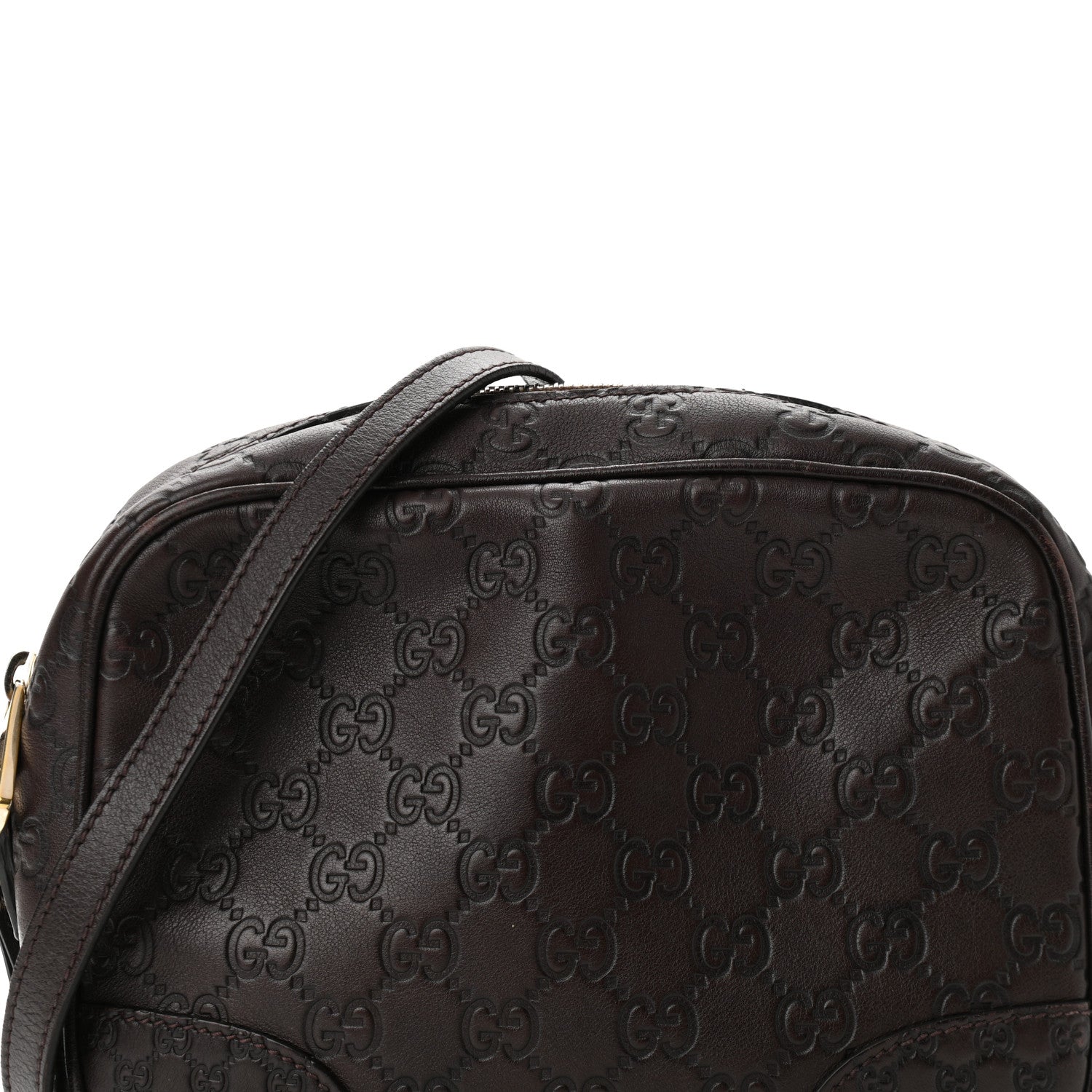 Gucci Guccissima Mini Bree Messenger Bag Chocolate 7 of 9