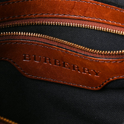 Burberry House Check Bridle Calfskin Medium Gosford Hobo Dark Tan 6 of 15