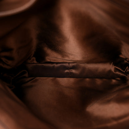 Chanel Lambskin Quilted Front Pocket Shopping Tote Brown 5 of 11