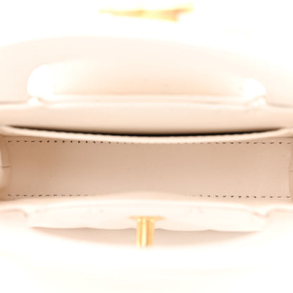 Chanel Shiny Aged Calfskin Quilted Mini Nano Kelly Shopper White 5 of 11