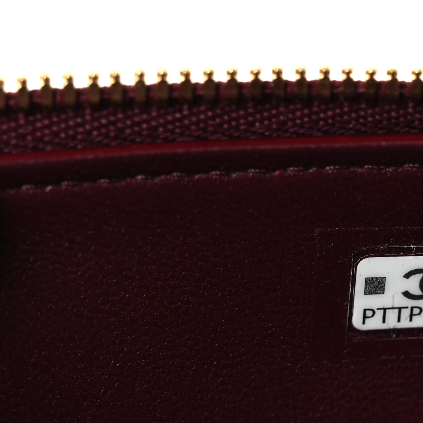 Calfskin Crocodile Embossed Crococo Small Slim Vanity Case With Chain Dark Burgundy