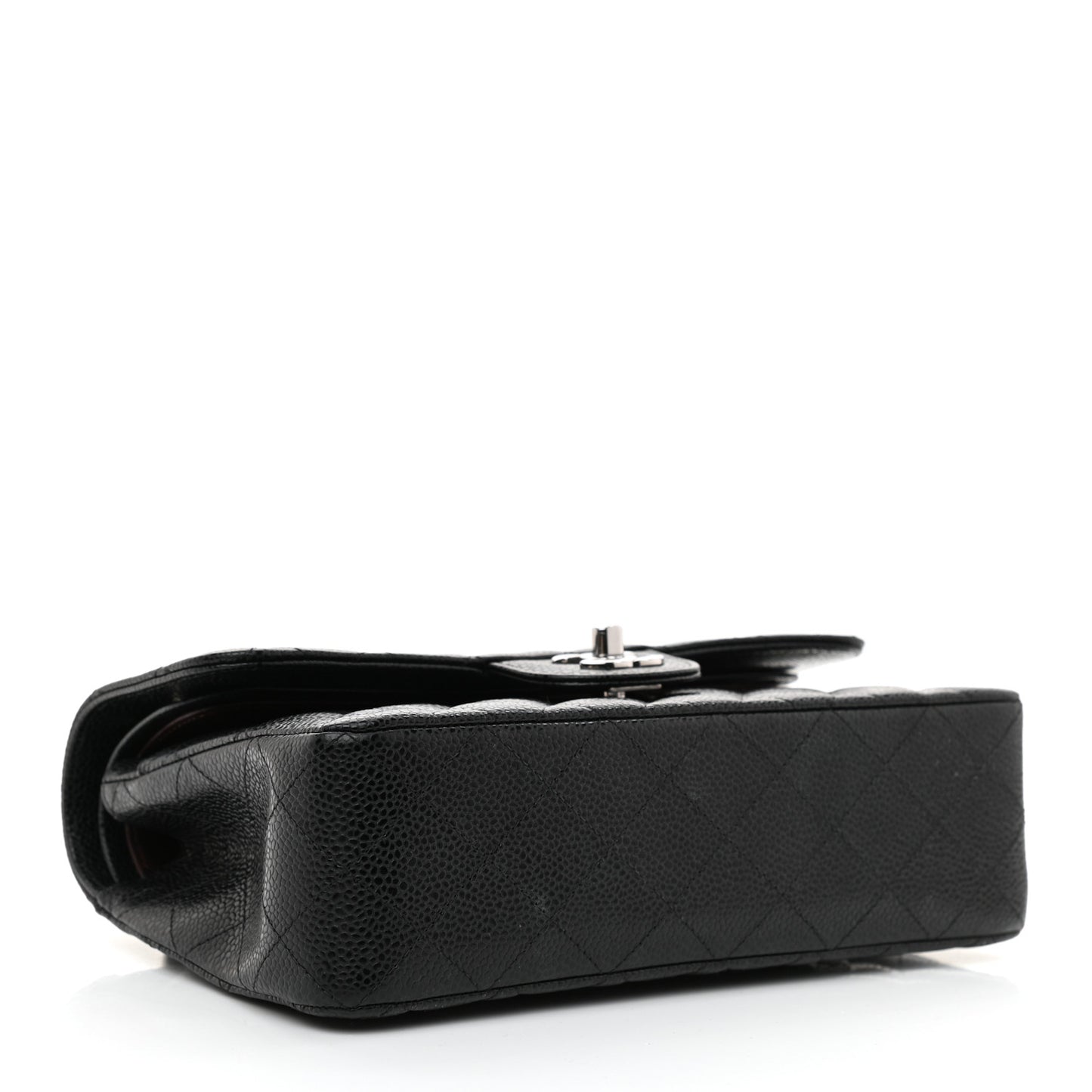Caviar Quilted Small Double Flap Black