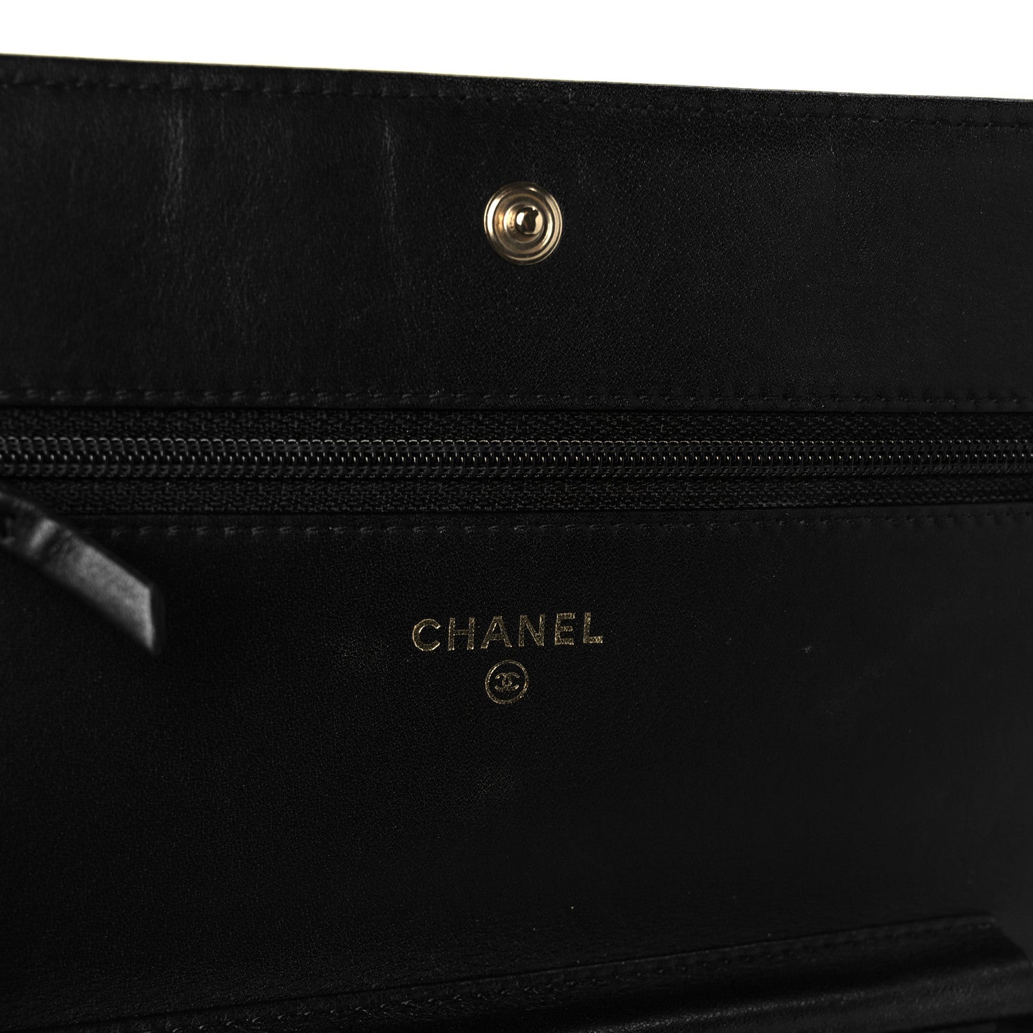 Chanel Calfskin Chevron Boy Wallet On Chain WOC Black 6 of 11