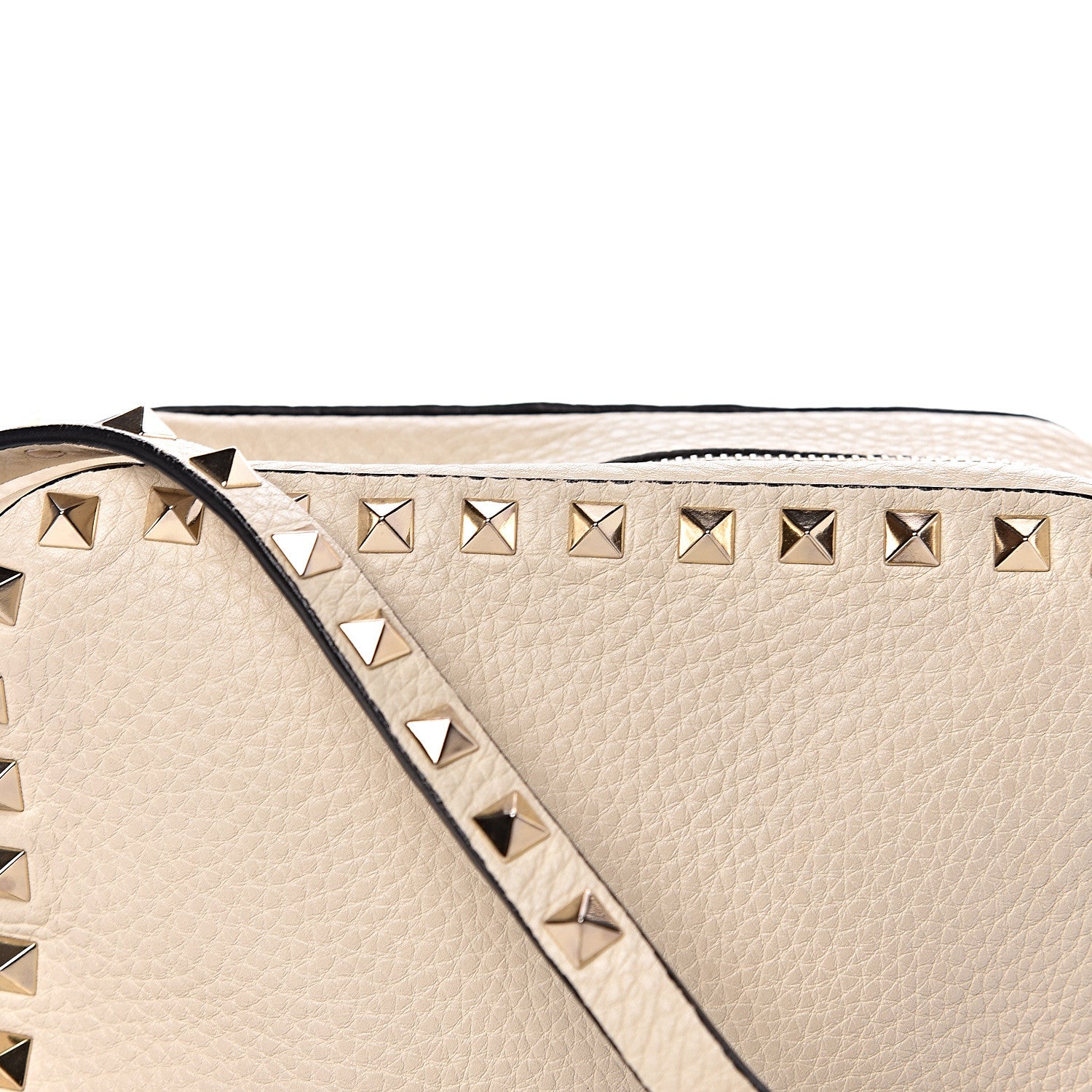 Valentino Garavani Grained Calfskin Rockstud Camera Crossbody Bag Ivory 10 of 13